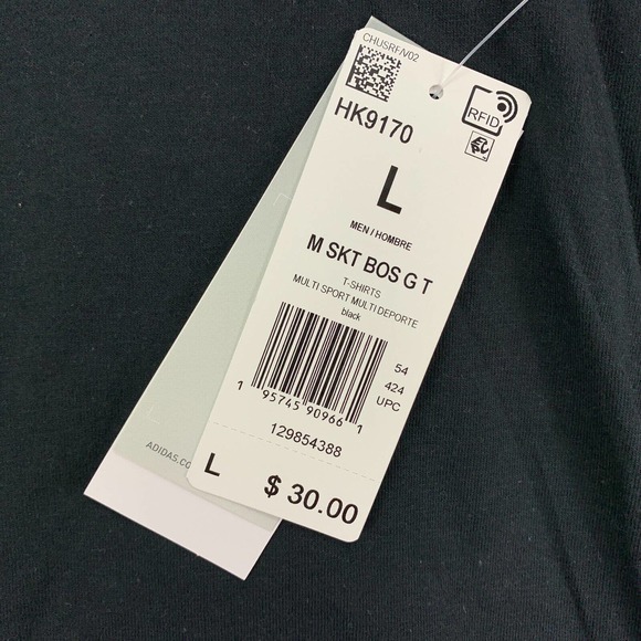 Adidas Mens Sketch Logo Crewneck Short Sleeve T-Shirt Black L - Picture 2 of 4